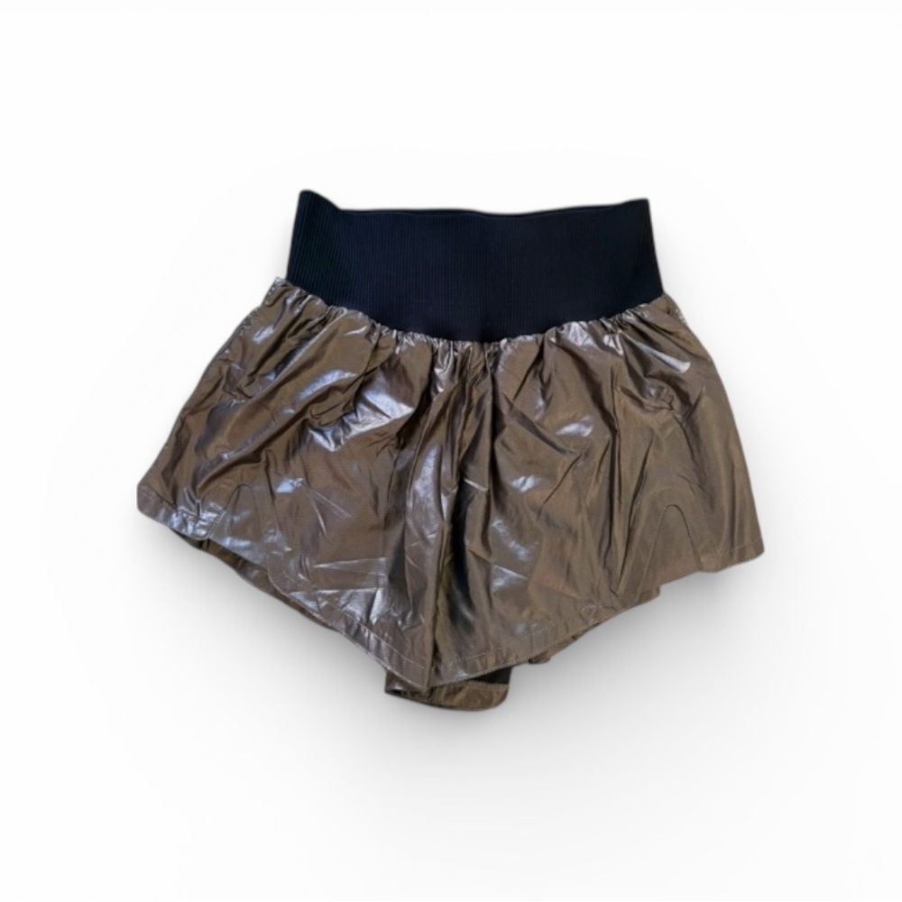FP Movement by Free People "Carpe Diem" Metallic Bronze Shorts, Large, NWT - Picture 4 of 7